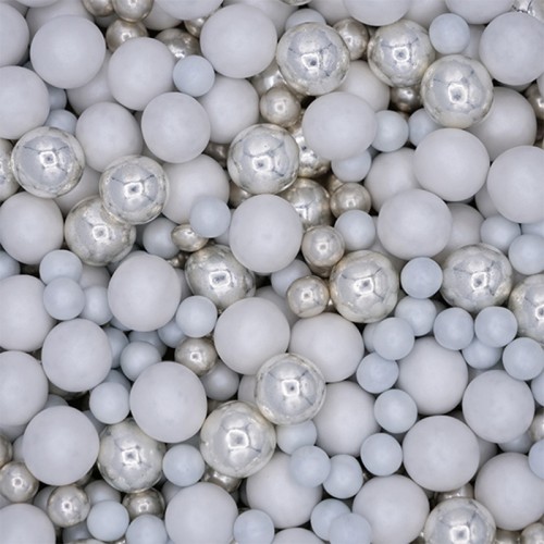 Mix Pérolas Prateado e Branco Mix Pérolas Prateado e Branco